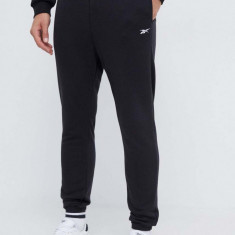 Reebok pantaloni barbati, culoarea negru, neted