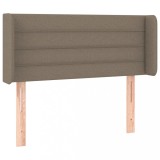 Cumpara ieftin Tablie de pat cu aripioare gri taupe 93x16x78/88 cm textil