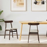 vidaXL Scaun de sufragerie 2 pcs Maro deschis și deschis 42020483