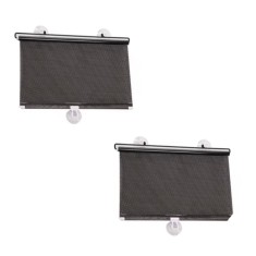 Set 2x Rulou retractabil cu ventuze tip parasolar pentru casa sau masina, 45 x 125 cm, BZRSH