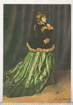 bnk cp Claude Monet - Camille - Muzeul de Arta al RSR - vedere necirculata foto