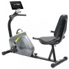 Bicicleta Fitness Orizontala Magnetica vidaXL, Puls, LCD, 8 Nivele Rezistenta, Scaun Ajustabil, Gri/Galben, Max 100kg