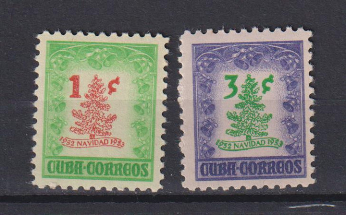 CUBA CRACIUN 1952 MI. 356-357 MNH+MH