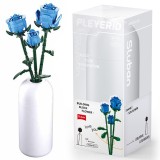 Set de Constructie Flowers, 238 piese, Trandafir Albastru &ndash; Sluban