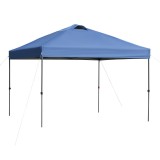 Outsunny Pavilion de gradina, pavilion pliabil, cort festiv, cort de gradina inclusiv cuie, franghii, tesatura Oxford, 2,95 x 2,95 x 2,64 m, Albastru