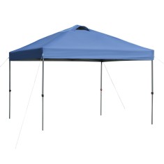Outsunny Pavilion de gradina, pavilion pliabil, cort festiv, cort de gradina inclusiv cuie, franghii, tesatura Oxford, 2,95 x 2,95 x 2,64 m, Albastru