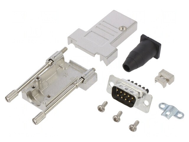 Conector D-Sub 9 PIN Tată Drept Terminal cu Șurub Pe Cablu Aurit