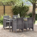 vidaXL Scaune Grădină cu Perne 4 pcs Gri deschis