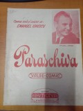 AS - PARTITURA - EMANUEL IONESCU - PARASCHIVA, VALS-COMIC, pentru voce si pian