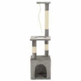 Cumpara ieftin Ansamblu pisici, stalpi funie sisal, 109 cm, gri