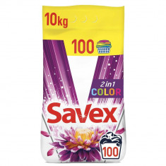 Detergent Pudra pentru Rufe SAVEX 2 in 1 Color, 10 kg, Detergent SAVEX, Detergent Pudra, Detergent Pudra Automat, Detergent Automat pentru Haine, Solu