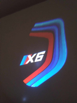 Set 2 Holograme LED cu LOGO BMW X6 pentru Portiere foto