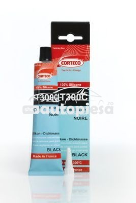 Silicon etansare negru rezistent la 300 grade CORTECO 80 ML HT300C foto