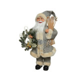 Cumpara ieftin Figurina decorativa - Santa Skis Snowflakes, 30 cm | Kaemingk