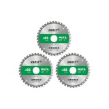 Set de 3 discuri de tăiat rotative RRRST pentru materiale multiple 85 x 15 mm 40 dinți - pentru aluminiu, cupru, neferoase