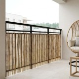 vidaXL Gard de Grădină Carbonizat 500 x 80 cm Stuf 42031270