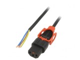 Cablu de Alimentare IEC C13 Mamă cu Blocare 3m Negru 10A