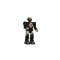 Robot de jucarie negru care merge, are lumina, sunet, mers motorizat, 20x10x38 cm