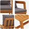 Set bistro 5 buc. Maro Lemn Solid de Acacia - 6