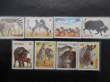 Serie timbre fauna animale zebre nestampilate Ruanda timbre filatelice postale, Nestampilat