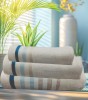 Set 3 prosoape baie Valentini Bianco, bumbac 100%, 550gsm, Jackard TMJK3/Crem