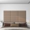 Panouri perete 12 buc. cappuccino 60x15 cm piele eco 1,08 m&sup2;