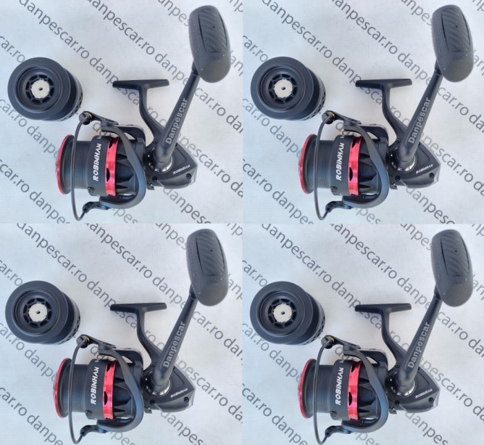 SET 4 Mulinete Feeder si Crap ROBINHAN RIVER MONSTER LA6000 tambur Long Cast