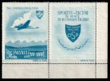 Romania 1945, LP 176 a, OSP O.S.P. , Posta aeriana cu vinieta, MNH LUX!, Sport, Nestampilat