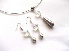 set cu perle de Mallorca si cristale 47861