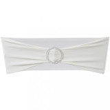 Cumpara ieftin Funda elastica decorativa scaun, catarama diamante, crem, 25 buc.