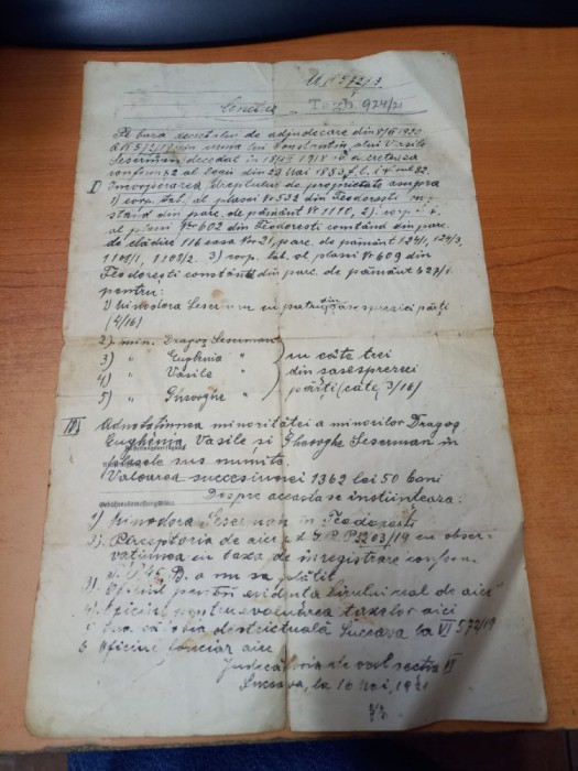 AMS - TESTAMENT 1921, JUD. SUCEAVA
