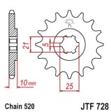 Pinion fata 16 dinti pas lant 520 - Cagiva T4E - T4R 350-500 (87-91) - Canyon 500-600 (96-01)