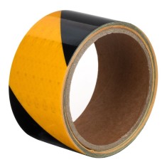 Bandă Reflectorizantă Autocolantă, 5cm x 3m, Negru-Galben