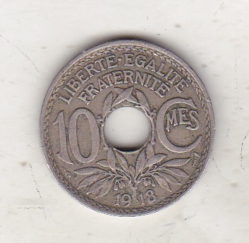 bnk mnd Franta 10 centimes 1918