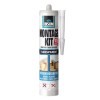 Adeziv pentru suprafete multiple, flexibil, Bison Montage Kit, interior, transparent, 310 ml