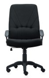 Scaun directorial ergonomic din material textil, negru OMC