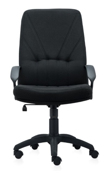 Scaun directorial ergonomic din material textil, negru OMC