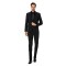 Costum barbati negru slim CT001