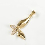 Pandantiv placat cu aur fluture