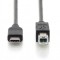 Cablu Digitus USB-C to USB-B 3A 1.8 M black