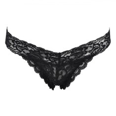 Chiloți String Dantela, Negru, 92% Poliamidă, 8% Elastan