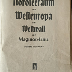 Harta Germania 1940, Linia Maginot, Westwall, fortificatii Europa Vest,