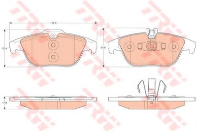 Set placute frana,frana disc MERCEDES E-CLASS Cabriolet (A207) (2010 - 2016) TRW GDB2051 foto