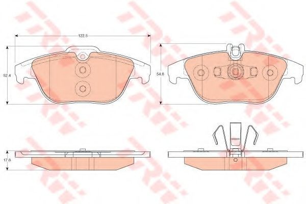 Set placute frana,frana disc MERCEDES C-CLASS T-Model (S204) (2007 - 2014) TRW GDB2051