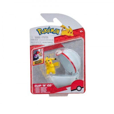 Pokemon - Figurine Clip N Go, Pikachu #2 &amp;amp; Premier Ball foto