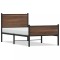 Gossi cadru pat metalic tablie cap/picioare, stejar maro 80x200 cm