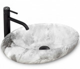 Lavoar stil piatra gri pe blat Rea Roxy Stone Warm Grey 49 cm