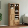 vidaXL Dulapuri Laterale ODDA Lemn Masiv Pin, 4 buc, 40x24x79cm, Maro - Dulap Living, Depozitare Modulara