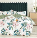 Cumpara ieftin Lenjerie De Pat Mullo Xf055, Bumbac, 4 Piese, Fara Elastic, Imprimeu, Verde