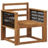 vidaXL Canapea Medie pentru Exterior Lemn Solid de Acacia natural 3438828